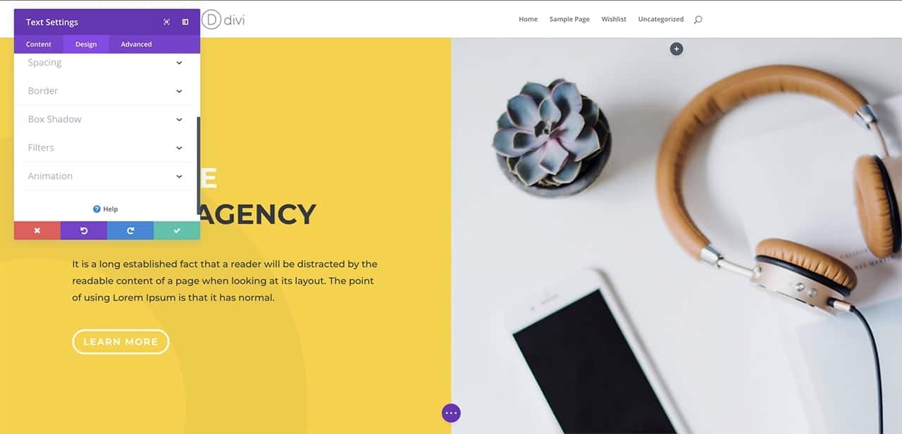Divi Module Settings