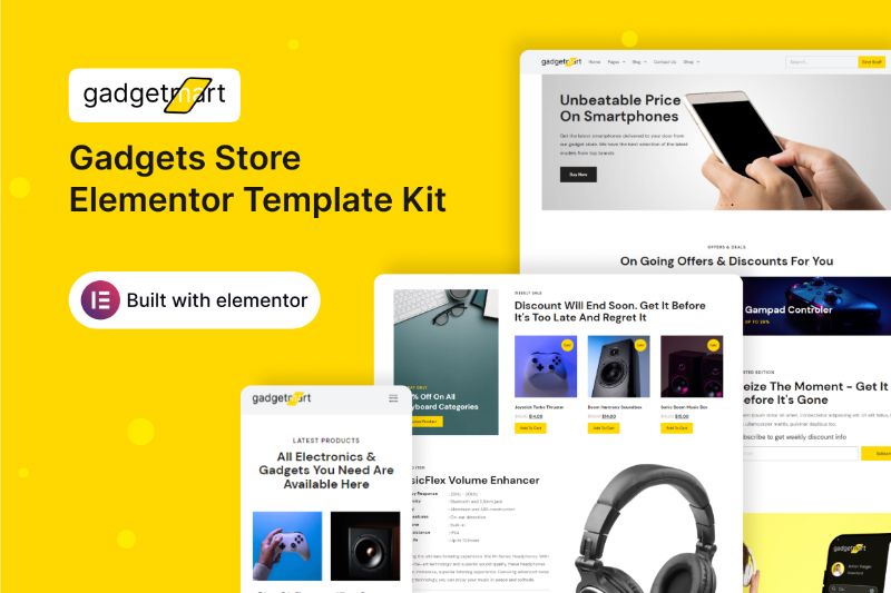 Gadgetmart - Gadgets Store Woocommerce Elementor Template Kit