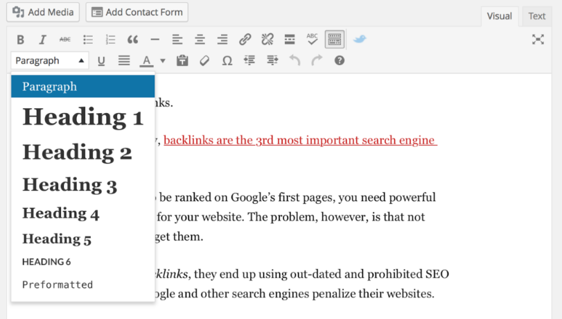 Adding Headings