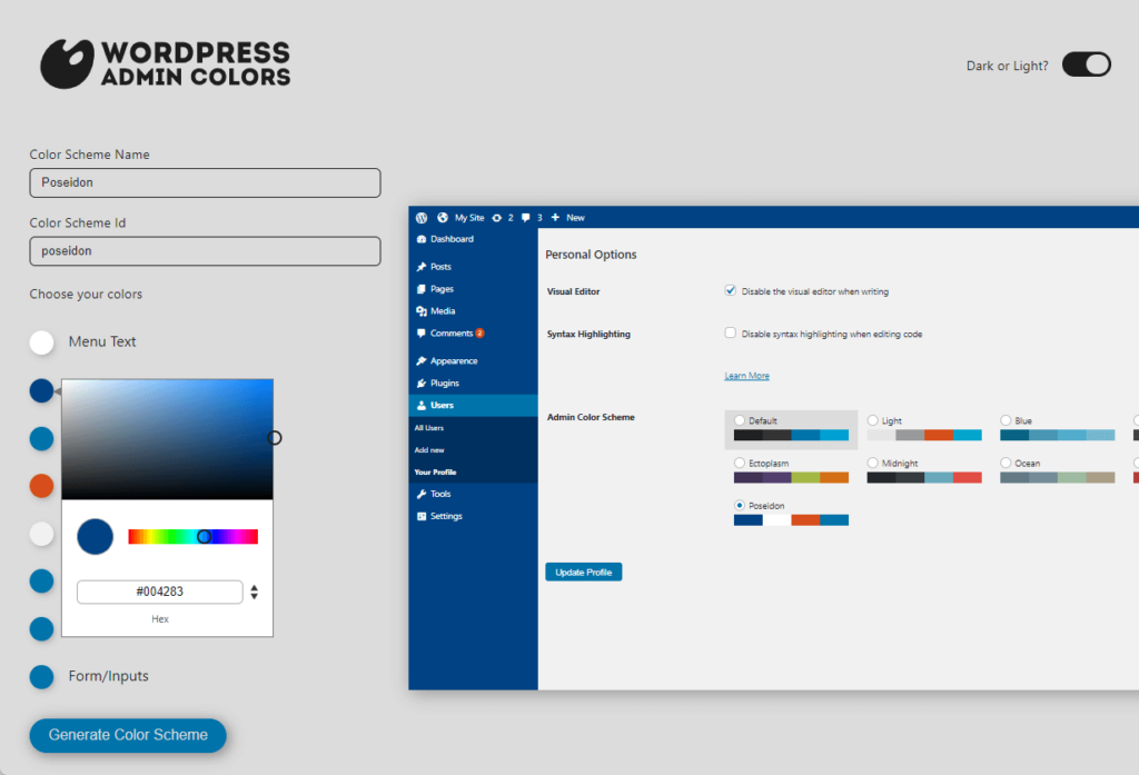 generate the new color scheme